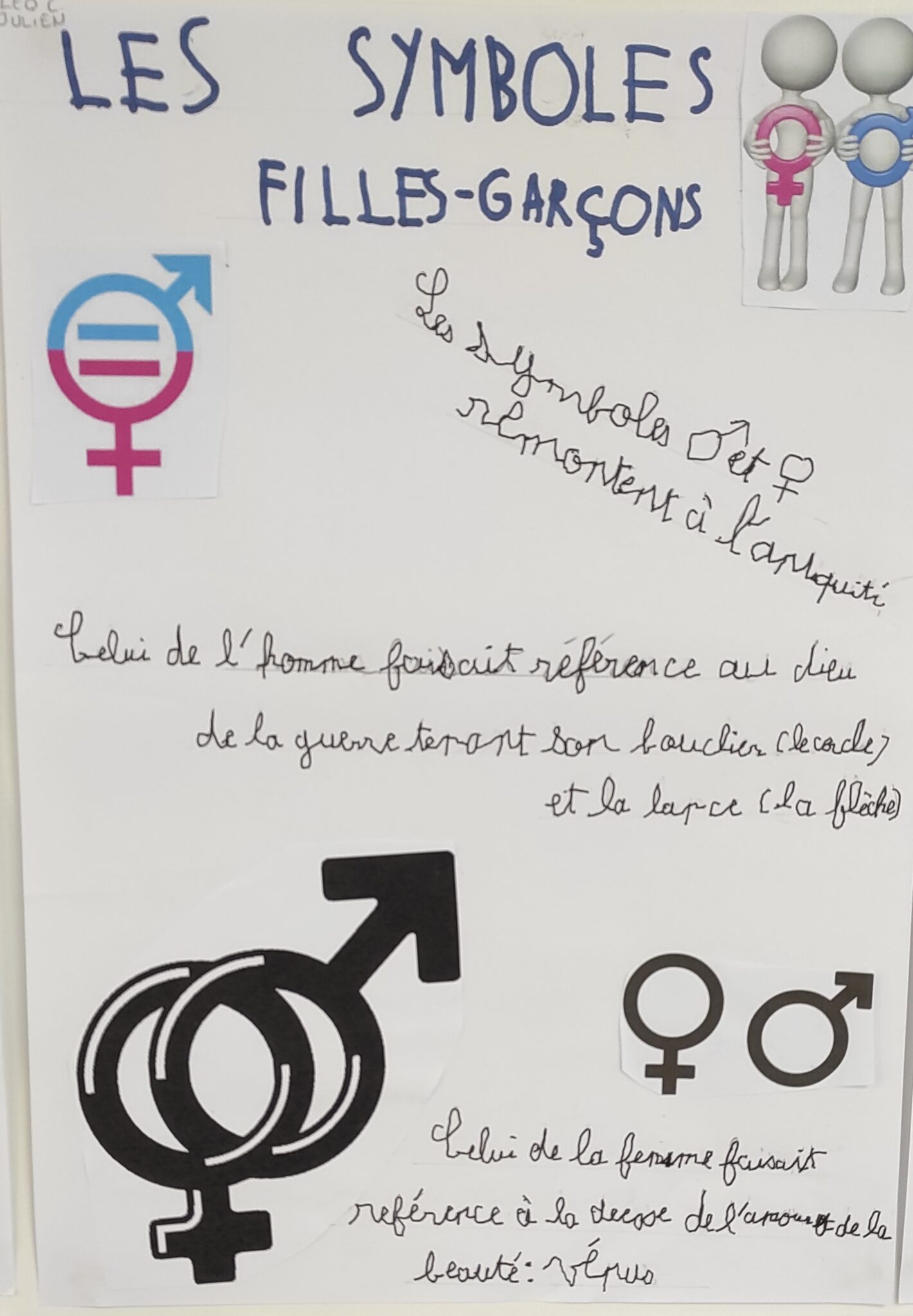 Affiche égalité Filles Garçons 2 Collège Philippe Cousteau 